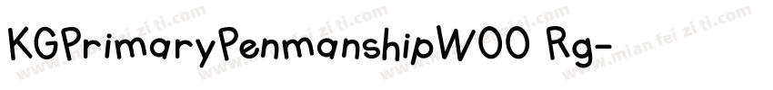 KGPrimaryPenmanshipW00 Rg字体转换